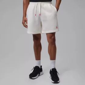 Jordan Brooklyn St Fleece 7" Shorts Sail/University Red