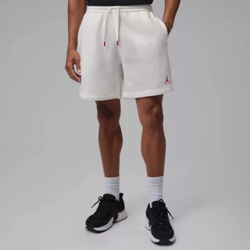 Jordan Brooklyn St Fleece 7" Shorts Sail/University Red