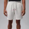 Jordan Brooklyn St Fleece 7" Shorts Sail/University Red