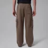 Jordan Brooklyn Oversized Fleece Cargo Trousers Palomino/Dark Cinder