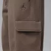 Jordan Brooklyn Oversized Fleece Cargo Trousers Palomino/Dark Cinder