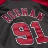 Mitchell & Ness NBA Chicago Bulls Dennis Rodman Player Lightweight Satin Jacket BLACK-SCARLET