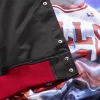 Mitchell & Ness NBA Chicago Bulls Dennis Rodman Player Lightweight Satin Jacket BLACK-SCARLET