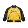 Mitchell & Ness NBA Los Angeles Lakers Shaquille O'Neal Player Lightweight Satin Jacket Gold-Black L