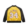 Mitchell & Ness NBA Los Angeles Lakers Shaquille O'Neal Player Lightweight Satin Jacket Gold-Black L