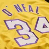 Mitchell & Ness NBA Los Angeles Lakers Shaquille O'Neal Player Lightweight Satin Jacket Gold-Black L