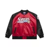 Mitchell & Ness NBA Philadelphia 76Ers Allen Iverson Player Lightweight Satin Jacket SCARLET-BLACK XL