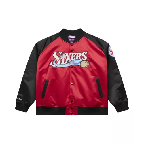 Mitchell & Ness NBA Philadelphia 76Ers Allen Iverson Player Lightweight Satin Jacket SCARLET-BLACK XL