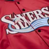 Mitchell & Ness NBA Philadelphia 76Ers Allen Iverson Player Lightweight Satin Jacket SCARLET-BLACK XL