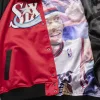 Mitchell & Ness NBA Philadelphia 76Ers Allen Iverson Player Lightweight Satin Jacket SCARLET-BLACK XL