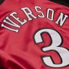 Mitchell & Ness NBA Philadelphia 76Ers Allen Iverson Player Lightweight Satin Jacket SCARLET-BLACK XL
