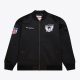 Mitchell & Ness NFL Team Leader Satin Bomber Vintage Logo Oakland Raiders Black M
