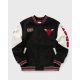 Mitchell & Ness NBA Team History Varsity Jacket Vintage Logo Chicago Bulls Black M