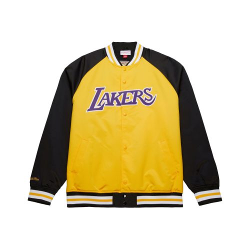 Mitchell & Ness NBA Double Clutch Lw Satin Jacket Vintage Logo Los Angeles Lakers Black-Gold