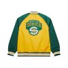Mitchell & Ness NBA Double Clutch Lw Satin Jacket Vintage Logo Seattle SuperSonics Green-Yellow