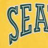 Mitchell & Ness NBA Double Clutch Lw Satin Jacket Vintage Logo Seattle SuperSonics Green-Yellow