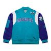 Mitchell & Ness NBA Team Origins Satin Jacket Vintage Logo Charlotte Hornets Hornets Blue