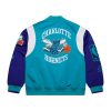 Mitchell & Ness NBA Team Origins Satin Jacket Vintage Logo Charlotte Hornets Hornets Blue