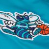Mitchell & Ness NBA Team Origins Satin Jacket Vintage Logo Charlotte Hornets Hornets Blue