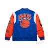Mitchell & Ness NBA Team Origins Satin Jacket Vintage Logo New York Knicks Royal XXL