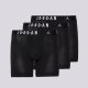 Jordan Mens Flight Cotton Core 3Pk Boxer Black M