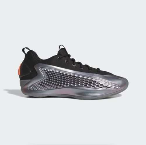 Adidas Anthony Edwards 1 Low Iron Metallic / Core Black / Solar Orange