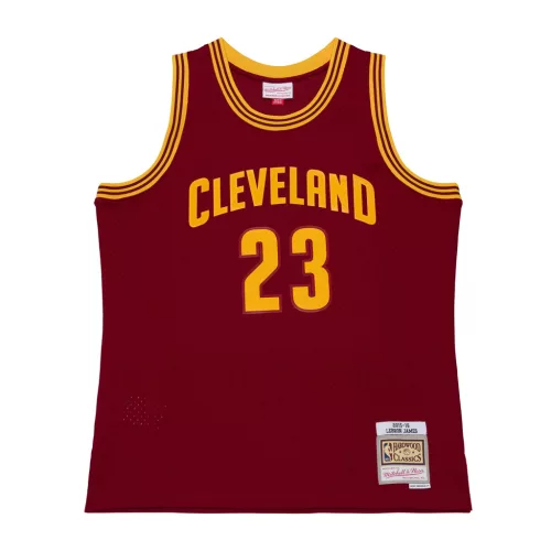 Mitchell & Ness NBA Cleveland Cavaliers 2015 Lebron James Road Swingman Jersey Cardinal L