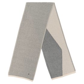 JORDAN AIRY KNIT SCARF LT OREWOOD BRN/OFF NOIR