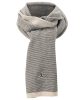 JORDAN AIRY KNIT SCARF LT OREWOOD BRN/OFF NOIR ONE