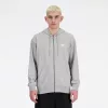 New Balance MJ41501AG Sport Essentials Logo Fleece Full Zip Grey