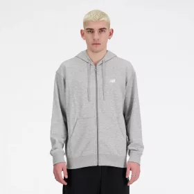   New Balance MJ41501AG Sport Essentials Logo Fleece Full Zip Grey