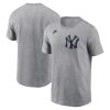 NIKE MLB COOPERSTOWN WORDMARK COTTON TEE NEW YORK YANKEES DARK GREY HEATHER