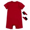JORDAN KIDS 23 ROMPER & BOOTIE SET GYM RED