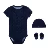 Jordan Bodysuit Set Short-Sleeved with Cap Navy Blue 0-6m