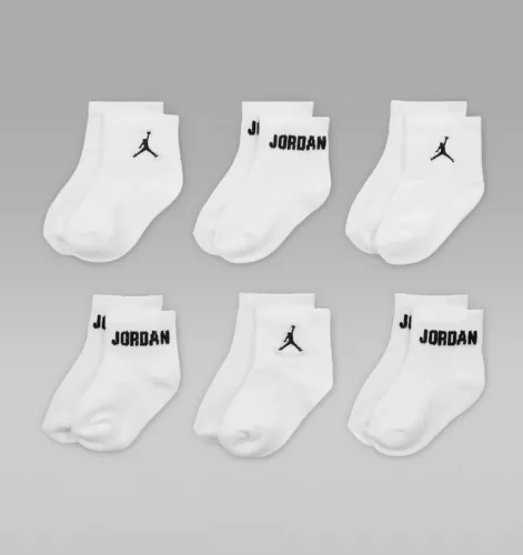 Jordan Everyday Essentials Ankle Socks (6 Pairs) White 12-24M