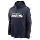 Nike Club Fleece Pullover Hoodie - NFL Seattle Seahawks College Navy M