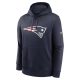 Nike Club Fleece Pullover Hoodie - NFL New England Patriots College Navy M
