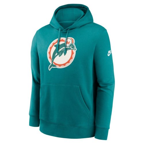 Nike NFL Miami Dolphins Club Fleece Pullover Hoodie Mardi Gras XL