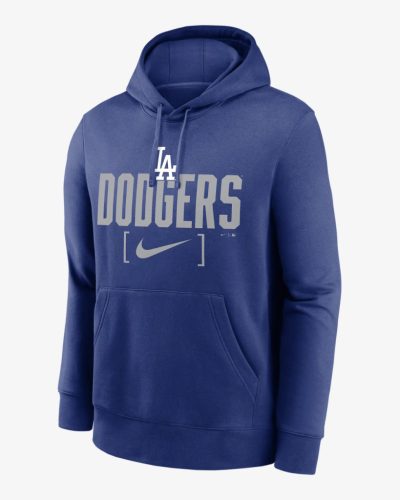 NIKE MLB CLUB SLACK FLEECE HOOD LOS ANGELES DODGERS RUSH BLUE M