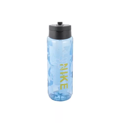 NIKE TR RENEW RECHARGE STRAW BOTTLE 24OZ GRAPHIC LECHE BLUE/BLACK/YELLOW STRIKE ONE