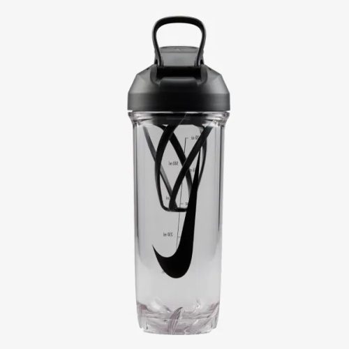 Nike Tr Recharge Shaker Bottle 2.0 24 Oz Clear/Black/Black/Black ONE