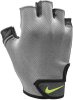 NIKE MEN'S ESSENTIAL FITNESS GLOVES COOL GREY/ANTHRACITE/VOLT S