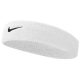 NIKE SWOOSH HEADBAND WHITE/BLACK ONE