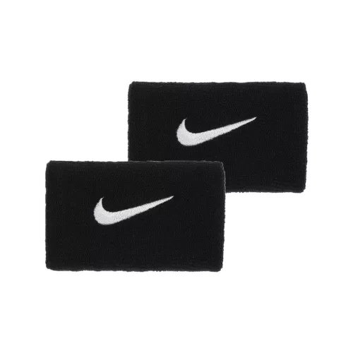 Nike Tennis Premier Doublewide Wristbands 2 Pk Black/White