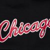 MITCHELL & NESS NBA POSTGAME FLEECE SHORTS VINTAGE LOGO CHICAGO BULLS BLACK