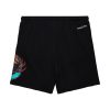 MITCHELL & NESS NBA POSTGAME FLEECE SHORTS VINTAGE LOGO VANCOUVER GRIZZLIES BLACK