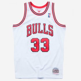   MITCHELL & NESS CHICAGO BULLS SCOTTIE PIPPEN #33 SWINGMAN 2.0 JERSEY WHITE