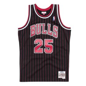   MITCHELL & NESS CHICAGO BULLS STEVE KERR 95-96' #25 ALT. SWINGMAN 2.0 JERSEY BLACK PINSTRIPE