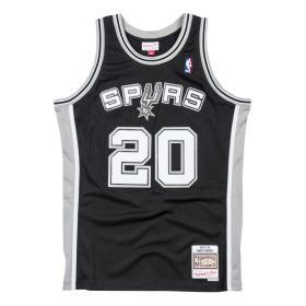   MITCHELL & NESS SAN ANTONIO SPURS MANU GINOBILI #20 SWINGMAN JERSEY BLACK/BLACK
