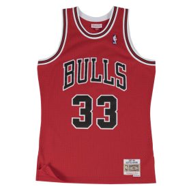   MITCHELL & NESS CHICAGO BULLS SCOTTIE PIPPEN 1997-98' #33 SWINGMAN 2.0 JERSEY RED